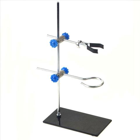 Portable 30cm retort stand iron stand with clamp clip laboratory ring stand educational equipment flask clamp ► Photo 1/2