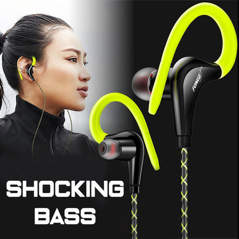 Fonge Ear Hook Sport Earphone Super Bass Sweatproof Stereo Headset Sport Headphone for Huawei Galaxy s6 smart phone ► Photo 1/6