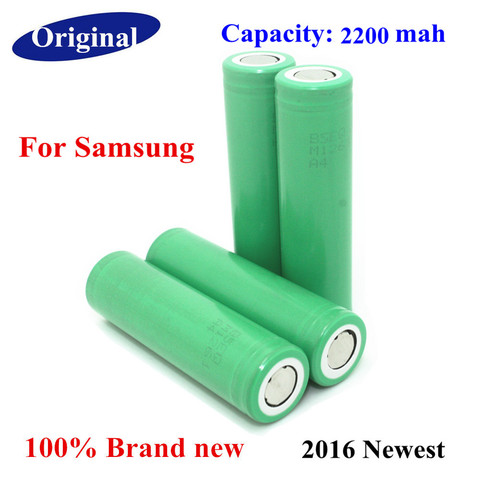 4pcs lot 100 original for samsung 18650 2200mah icr18650 22fm li ion 3 7v battery rechargeable li ion battery