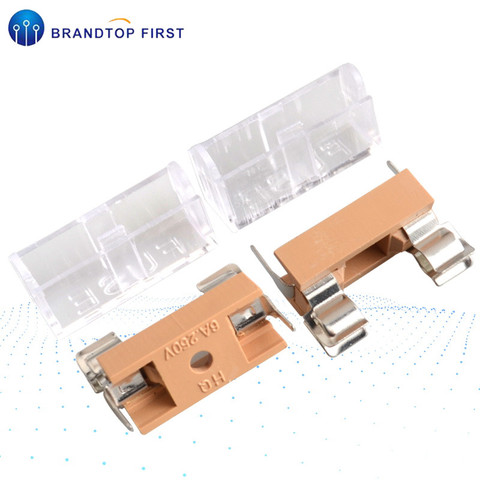 Panel Mount PCB Fuse Holder Case w Cover For Glass Fuse 5x20mm Holder ► Photo 1/6