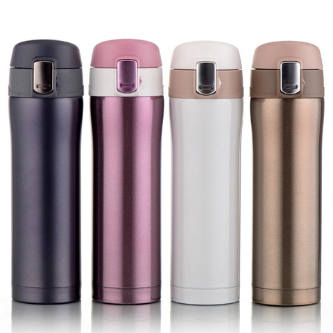 4 Colors Home Kitchen Vacuum Flasks Thermoses 500ml /350ml Stainless Steel Insulated   Thermos Cup Coffee Mug Travel Drink Bottl ► Photo 1/6