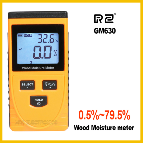 RZ EMT01 Inductive Wood Moisture Meter Hygrometer Digital Electrical Ambient Temperature Tester Measuring tool GM630 ► Photo 1/6