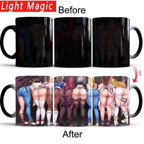 Sexy Butt Mug Anime Game Coffee Tea Heat Sensitive Mug Changing Color Magic Mug Best Gift for Your Friends drop shipping mugs ► Photo 1/6