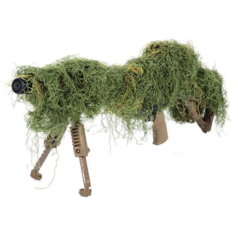1.2M Airsoft Hunting Blind Ropes Camouflage Ghillie Suit Accessories Elastic Synthetic Fiber Mlitary CS Hunting Blind Gun Wraps ► Photo 1/6