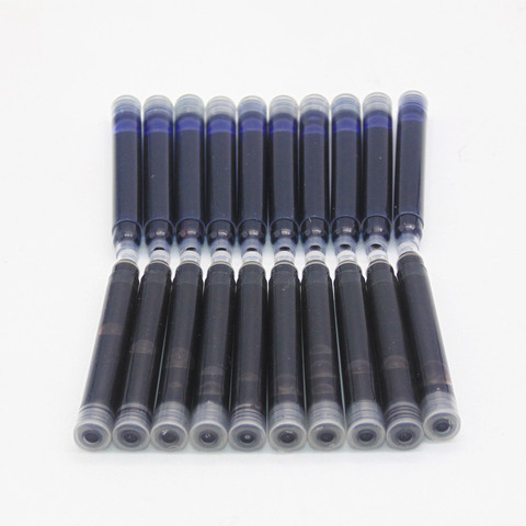 Wholesale Price 10PCS Disposable Blue and Black Fountain Pen Ink Cartridge Refills Length Fountain Pen Ink Cartridge Refills ► Photo 1/6