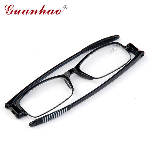 Guanhao Fashion Ultralight Rotate Foldable Reading Glasses Portable Slim TR90 Frame Men Women Hyperopia Presbyopia Eyeglasses ► Photo 1/1