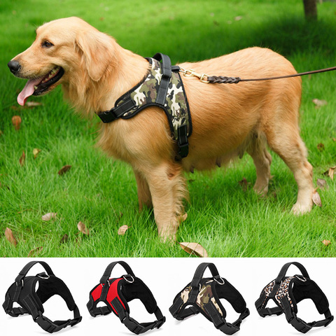 Nylon Heavy Duty Dog Pet Harness Collar Adjustable Padded Extra Big Large Medium Small Dog Harnesses vest Husky Dogs Supplies ► Photo 1/6