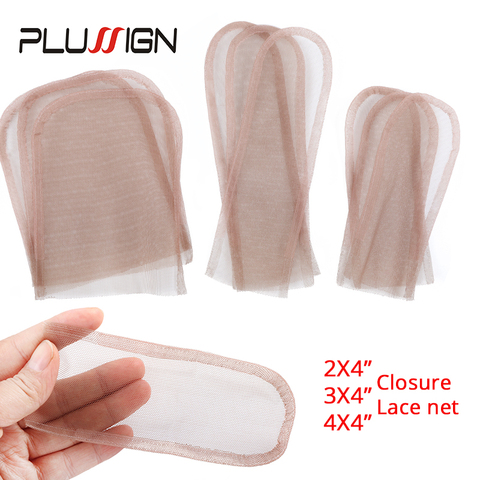 Popular Plussign 2X4/2X6/4X4 Soft, Thin, Light Swiss Lace Net Lace Closure Net For Diy Wigs Cap Making Sewing Weaving 1Pcs/Lot ► Photo 1/5