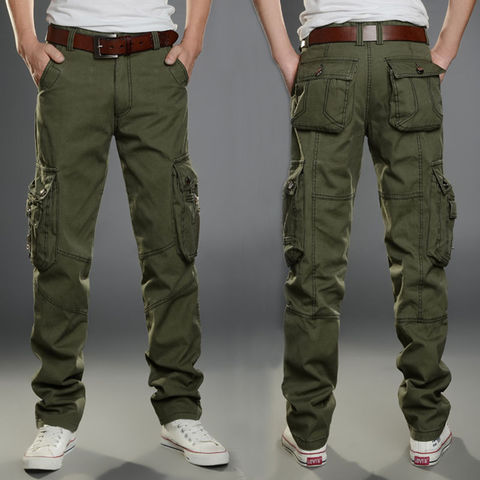 Cargo Pants Men Combat SWAT Army Military Pants Cotton Many Pockets Stretch Flexible Man Casual Trousers  Plus Size 28- 38 40 ► Photo 1/6
