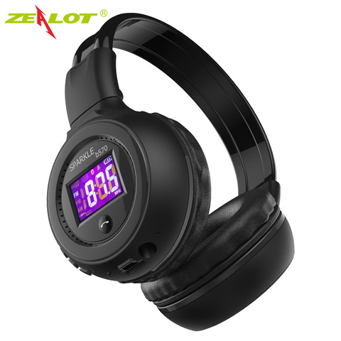 ZEALOT B570 Bluetooth Headphones Foldable HIFI Stereo Wireless Earphone With LCD Display Screen Headset FM Radio Micro-SD Slot ► Photo 1/6
