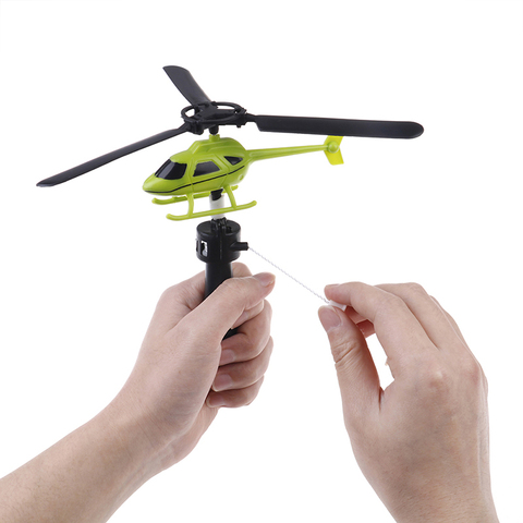 Aviation Model Handle Pull The Plane Outdoor Toys For Children Play Helicopter ► Photo 1/6