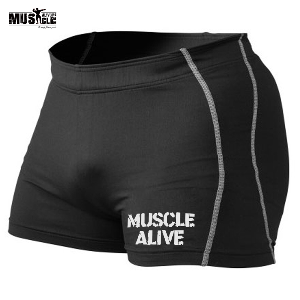 Musclealive Men Bodybuilding Trousers Compression Legging Tights Sports Gym Fitness Pants