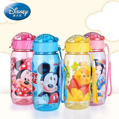 Disney Mickey Mouse Cartoon cups With straw kids snow White