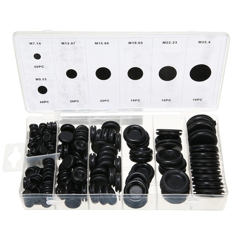 170pcs Rubber Grommet Firewall Hole Plug Assortment Set Car Electrical Wire Gasket Kit Hardware Tools For Valve Pump Water Pipe ► Photo 1/6