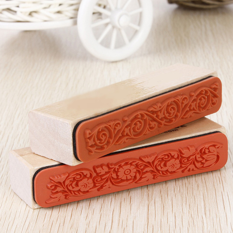 Beautiful Design The Best Price Wooden Rubber Flower Lace Stamp Floral Seal Scrapbook Handwrite Wedding Craft For Decoration ► Photo 1/6