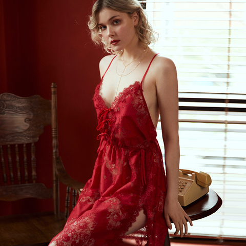 Sexy Lingerie Nightgown Underwear Lace Embroidery Seduction Women Nightwear Sling Back Cross Night Dress - Price history & Review | AliExpress Seller - MISEYA SEXY Store | Alitools.io Sexy Lingerie Nightgown Underwear Lace Embroidery Seduction Women Nightwear Sling Back Cross Night Dress - Price history & Review | AliExpress Seller - MISEYA SEXY Store | Alitools.io