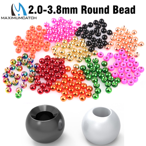 Maximumcatch 25pc 2.0-4.6mm Fly Tying Tungsten Beads  Four Colors Fly Tying Material Fishing Accessory ► Photo 1/6