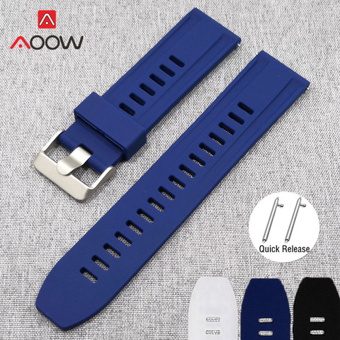 18mm 20mm 22mm 24mm Silicone Strap Quick Release Rubber Sport Waterproof Bracelet Band for Samsung Galaxy Watch Gear S2 S3 ► Photo 1/6