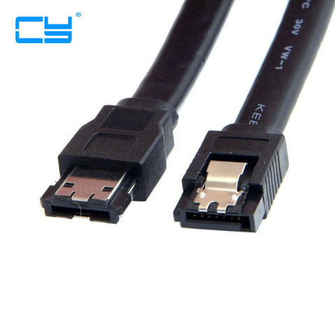 3Gbps Black eSATA II to SATA 7-p Shielded internal External Hard Disk Cable 0.5m 1M 3FT ► Photo 1/3