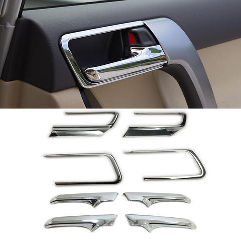 Car Styling For Toyota Land Cruiser Prado FJ 150 2014 2015 2016 ABS Chrome Interior Door Handle Cover Trims Protection Sticker ► Photo 1/6