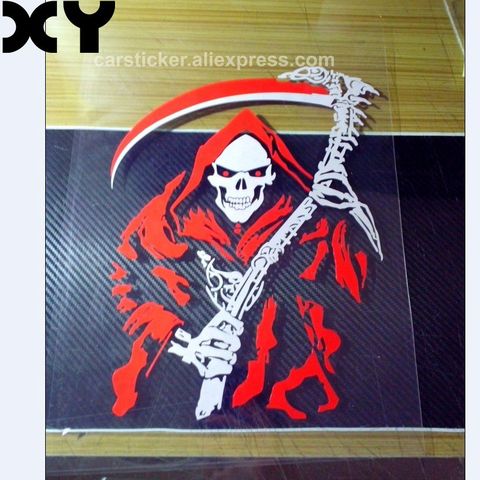 High Quality Funny Vinyl Devil Dead Scythe Car Stickers and Decals for Rear Windshield Drop Shipping ► Photo 1/2