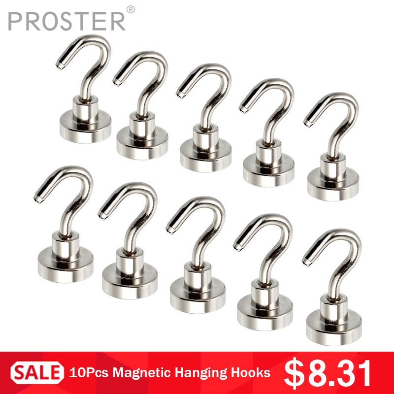 10pcs Magnetic Swivel Hook Hooks for Keys Magnetic Refrigerator