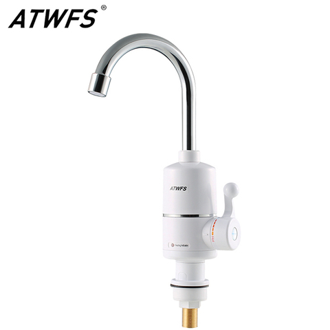 ATWFS Tankless Electric Newest Water Heater Kitchen Instant Hot Water Tap Heater Water Faucet Instantaneous Heater3000w ► Photo 1/6