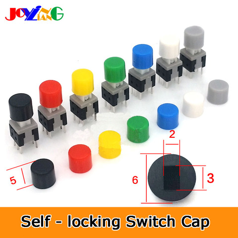 A28 Self-locking Switch Cap Size 6*5mm Key Cover Suit for 5.8/7/8/8.5 Self-locking Switch Keys Rectangle Hole 3x2mm (10pcs/lot) ► Photo 1/6