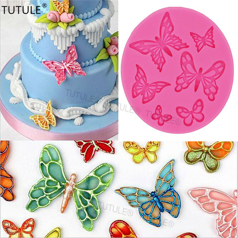 Gadgets - kinds butterfly silicone Mold Fondant Gum Paste Chocolate Craft Mold For Resin Polymer Clay Metal Clay,porcelain mold ► Photo 1/5