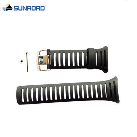 Free Shipping Original 25mm Black Silicone Rubber Watch Strap Waterproof Sports Watch Band For WristsWatch Sunroad FR802 FR720 ► Photo 1/6