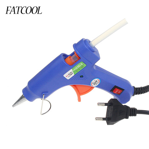 1Pcs Professional High Temp Heater Melt  Hot Glue Gun 20W Repair Heat tool Heat Gun Blue Mini Gun EU plug ► Photo 1/6