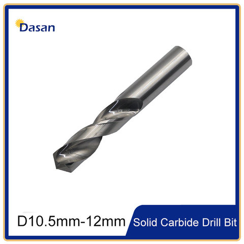 1pcs Solid Carbide Twist Drill Bit 10mm 10.5mm 11mm 11.5mm 12mmm Straight Shank Metal Drilling for CNC Lathe Metalworking Tool ► Photo 1/3