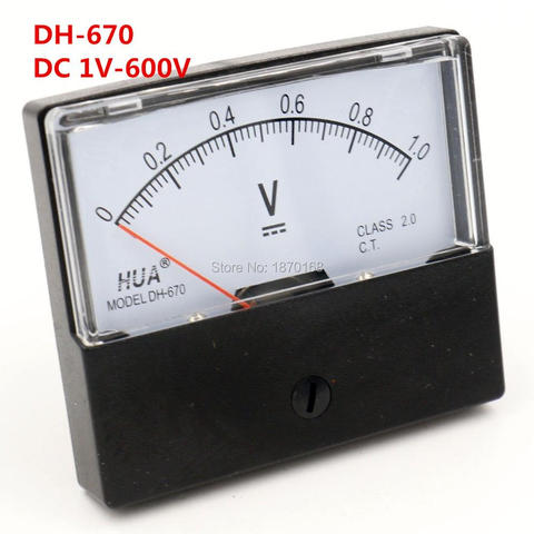 DH-670 Class 2.5 DH670 DC 1V 3V 5V 10V 15V 30V 50V 75V 100V 150V 250V  Dial Analog Panel Volt Voltage Meter Gauge Voltmeter ► Photo 1/6