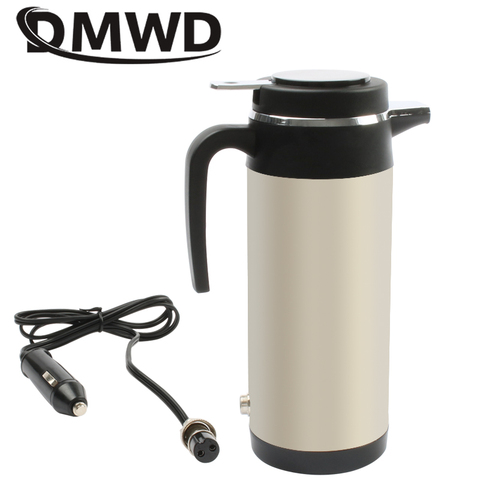 DMWD 12V/24V Vehicle Hot Water Boiling Electric Kettle Travel Truck Thermal Insulation Heating Cup Auto Car Teapot Boiler Bottle ► Photo 1/6