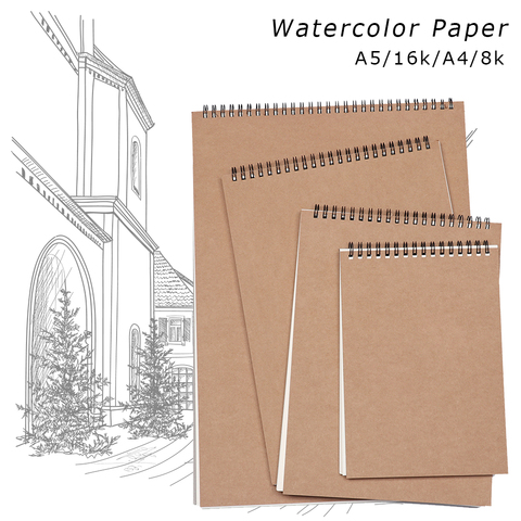 Sketchbook Watercolor, Kraft Paper Drawing Sketchbook