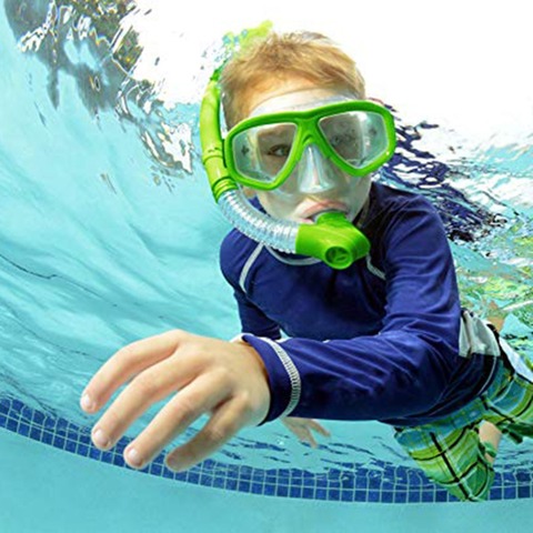 Kids Diving Goggle Mask Breathing Tube Shockproof Anti-fog Swimming Glasses Band Snorkeling Underwater Accessories Set ► Photo 1/6