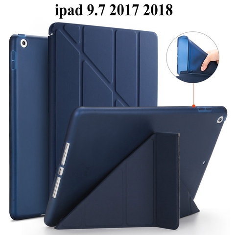 Soft TPU Back Protective Case For Apple iPad 9.7 2017 smart Cover for iPad 9.7 2022 cover A1822 A1823 tablet case+Film+Pen ► Photo 1/6