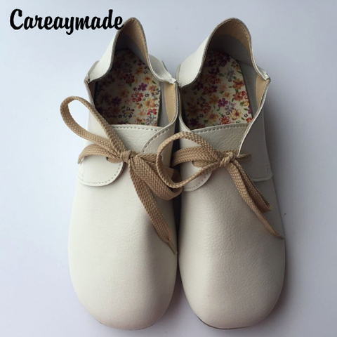 Careaymade-Free shipping,Pure handmade shoes, women leather the retro art mori girl shoes,summer Flats shoes,4 colors ► Photo 1/1