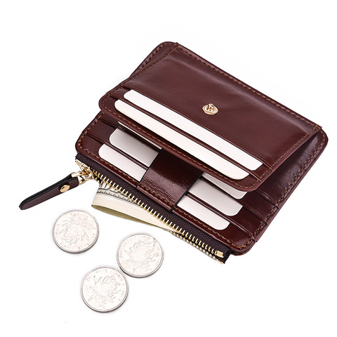 2022 Unisex card wallet business card holder pu leather coin pocket women card Organizer men purse money bag Wholesale ► Photo 1/6
