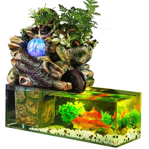 Aquarium fish tank artificial landscape rockery water fountain