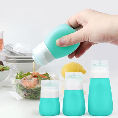 55ml Silicone Sauce Squeeze Bottle ,Salad Dressing Containers,Portable Soft Leak Proof Squeezable Bottle for Salad Sauce ► Photo 1/6