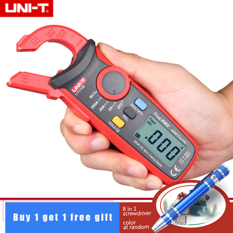 UNI-T UT210B Handheld True RMS 200A AC Mini Clamp Meters Ammeter with NCV professional multitester & 8 in 1 Screwdriver ► Photo 1/6