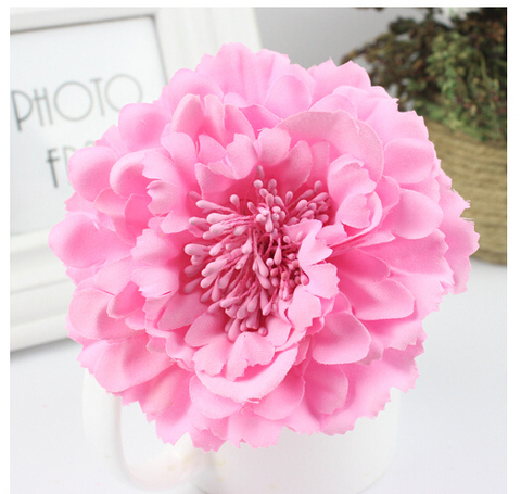 Hot Selling Fabric Blooming peony Flower Corsage Brooch woman Hair Decorations & Brooch wedding party Hair Clip Bridal Wedding ► Photo 1/6