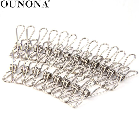 20pcs Portable Laundry Hook Hanging Clothes Pins Stainless Steel