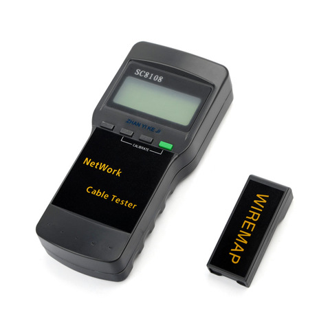Network Tester Meter LAN Phone Cable Tester  Meter With LCD Display  CAT5 RJ45 SC8108 Portable LCD ► Photo 1/1