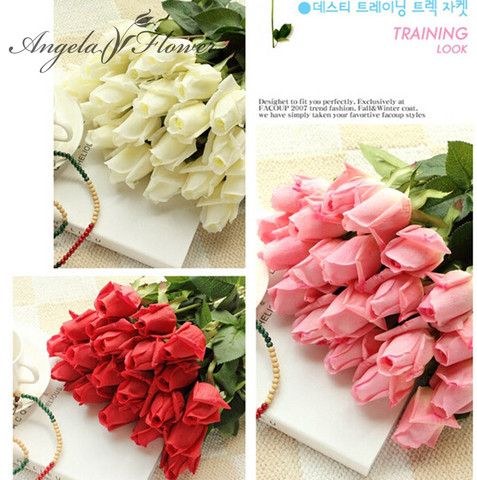 Free Shipping(11pcs/Lot) Fresh rose Artificial Flowers Real Touch rose Flowers, Home decorations for Wedding Party or Birthday ► Photo 1/6