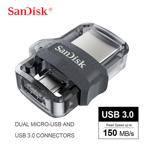 SanDisk USB 3.0 Flash Drive 16G 32G High Speed Dual OTG Pendrive 64G 128G Mini Pen Drive SDDD3 Memory USB Stick Storage Device ► Photo 1/6