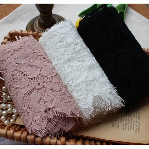 3M/pack Free Shipping Width 15cm DIY Exquisite Classic Eyelash Lace Decoration Embroidery Lace Fabric ► Photo 1/6