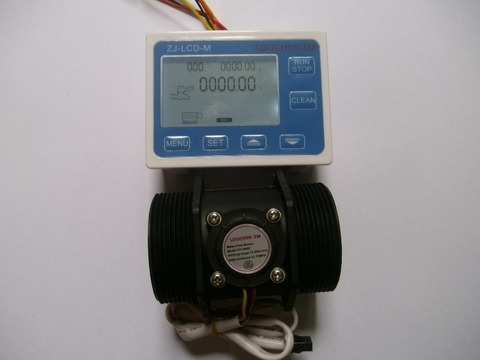 Water Flow Sensor Meter+ LCD Display Digital Flowmeter Quantitative Control ZJ-LCD-M Operating temperature -20-100C ► Photo 1/5