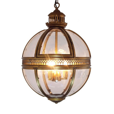 Vintage Loft Globe Pendant Lights Wrought Iron Glass Shade Round Lamp Kitchen Dinning Bar Table Luminaire Fixture Hanging Lamps ► Photo 1/1